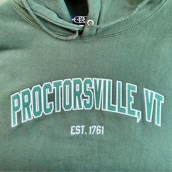 R Sport Proctorsville VT Singleton’s Store Hunter Green Hoodie, Est. Men’s L - Picture 8 of 14